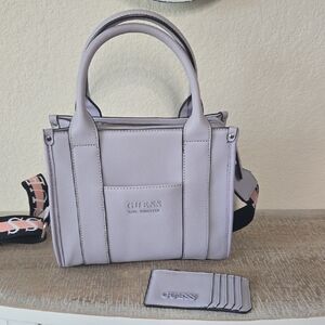 Guess Lilac Satchel with Card Holder
